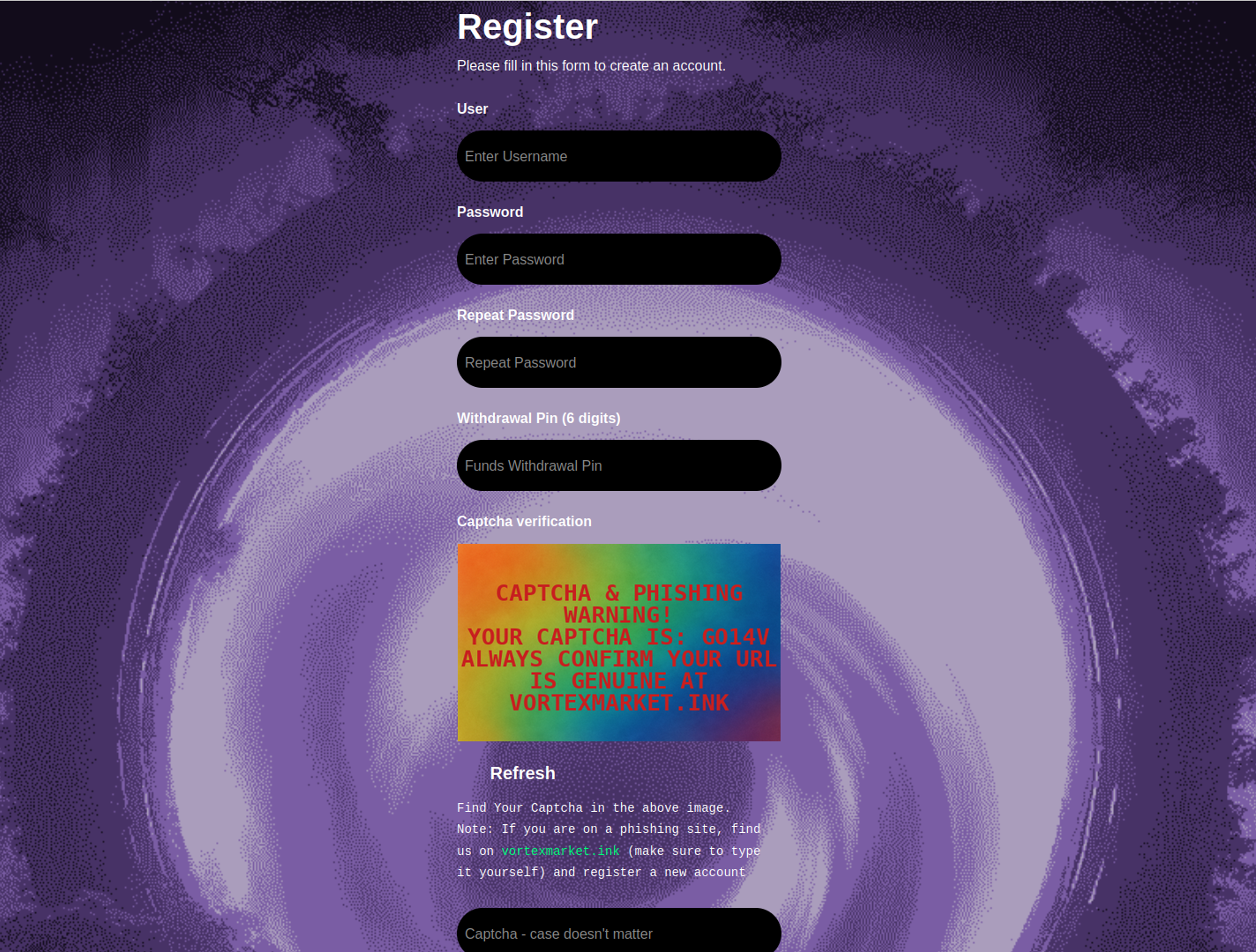 Registration Window